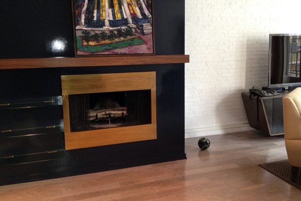 Oxidized Brass Fireplace Mantel